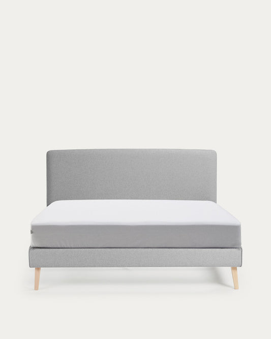 Dyla bed cover in gray for mattress 160 x 200 cm