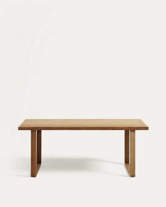 Canadell 100% outdoor table in solid recycled teak wood, 180 x 90 cm