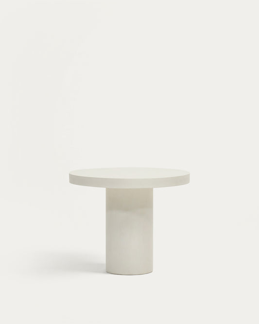 Aiguablava okrugli sto od belog cementa, Ø 90 cm