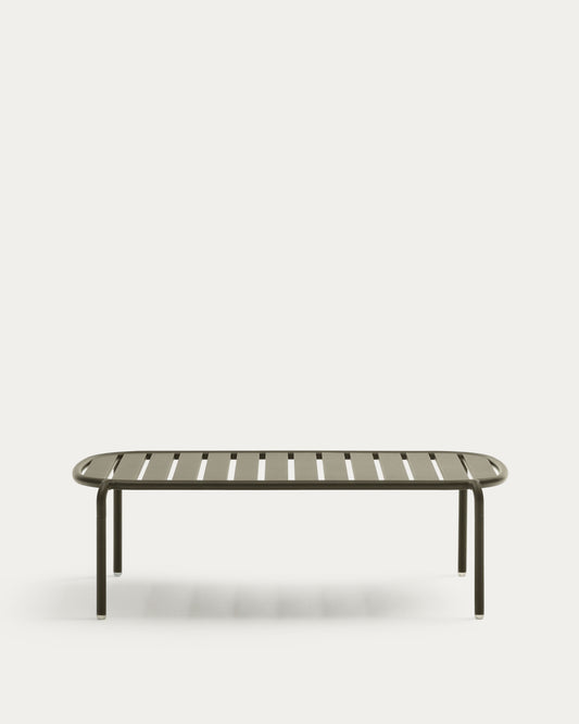Joncols outdoor aluminium coffee table with powder coated green finish, Ø 110 x 62 cm
