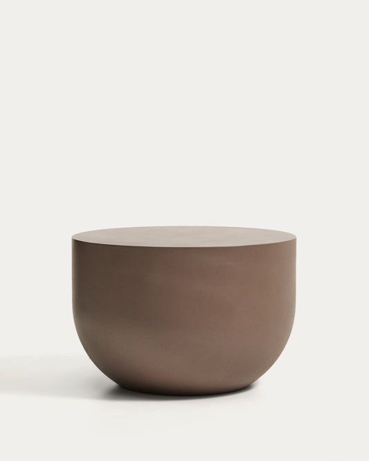 Garbet okrugli sto za kafu od braon betona, Ø 60cm