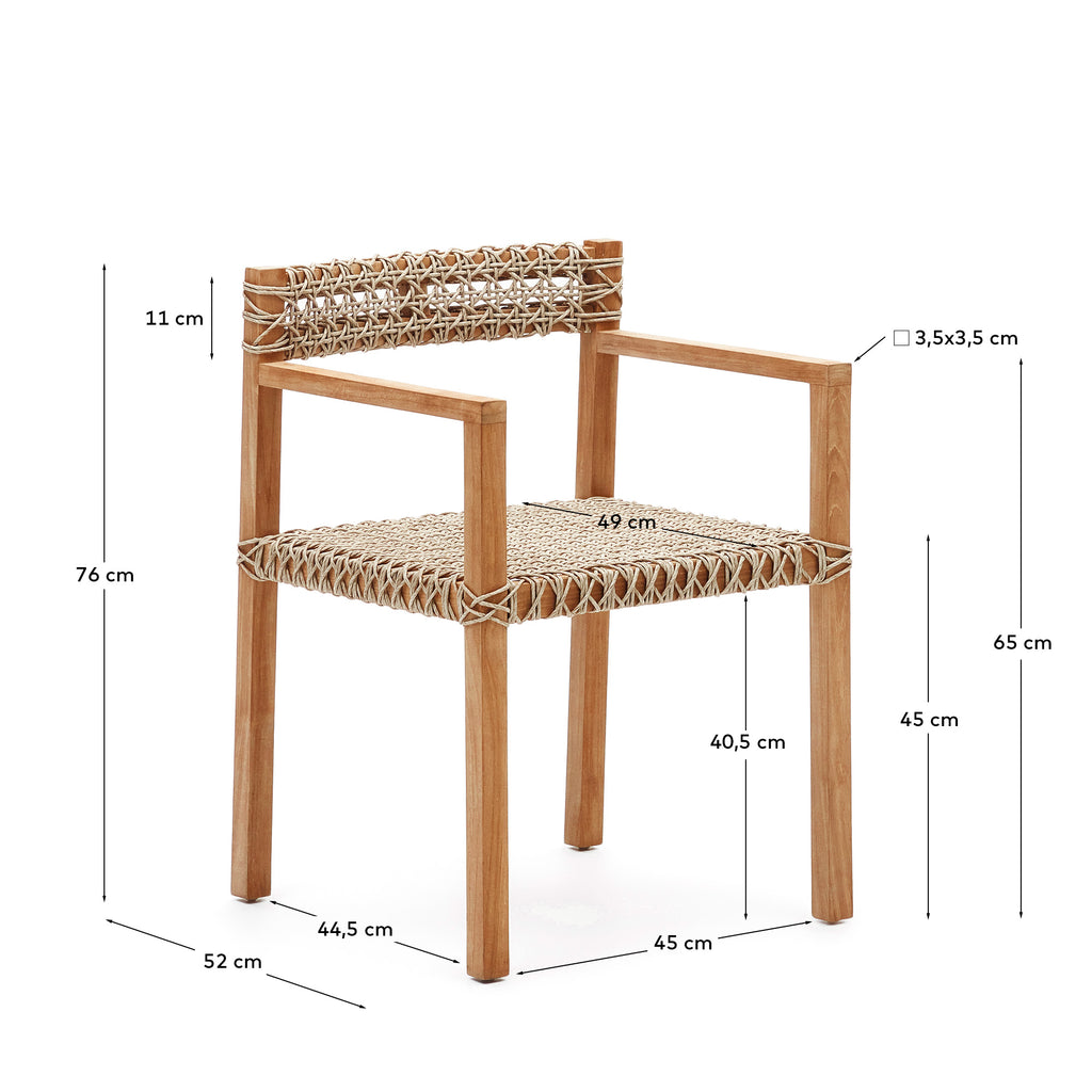Giverola stolica od čvrste tikovine