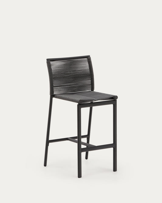 Culip spoljna stolica od užeta i sivog aluminijuma 65 cm