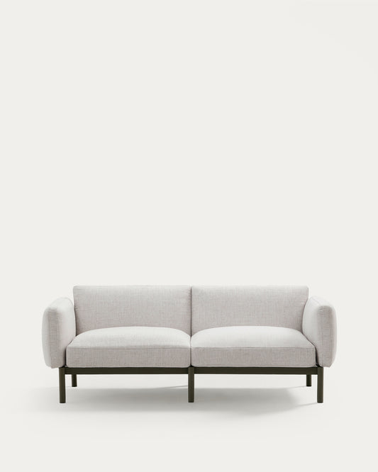 Modularna spoljna sofa Sorells sa 2 sedišta od aluminijuma sa zelenom završnom obradom 201 cm