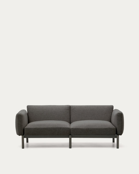 Sorells modularna spoljna sofa sa 2 sedišta od aluminijuma sa sivom završnom obradom 201 cm