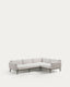 Sorells modularna spoljna ugaona sofa sa 5 sedišta od aluminijuma sa zelenom završnom obradom 276 x 191,5 cm