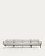 Sorells 4-seater modular outdoor sofa in aluminium with green finish 370 cm