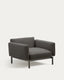 Sorells modular outdoor armchair in aluminium with a grey finish
