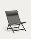 Canutells folding armchair made of aluminum with dark grey finish