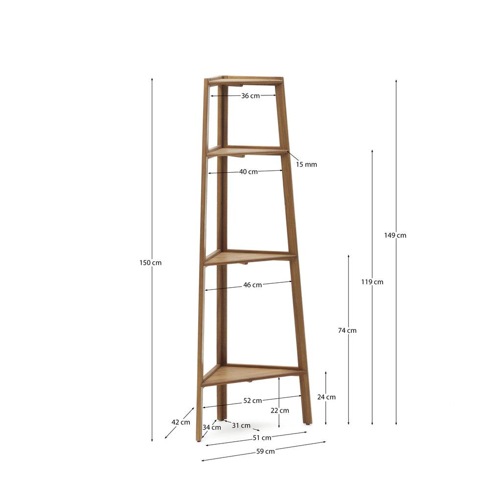 Victora spoljni regal od punog bagremovog drveta, 42 x150 cm FSC 100%