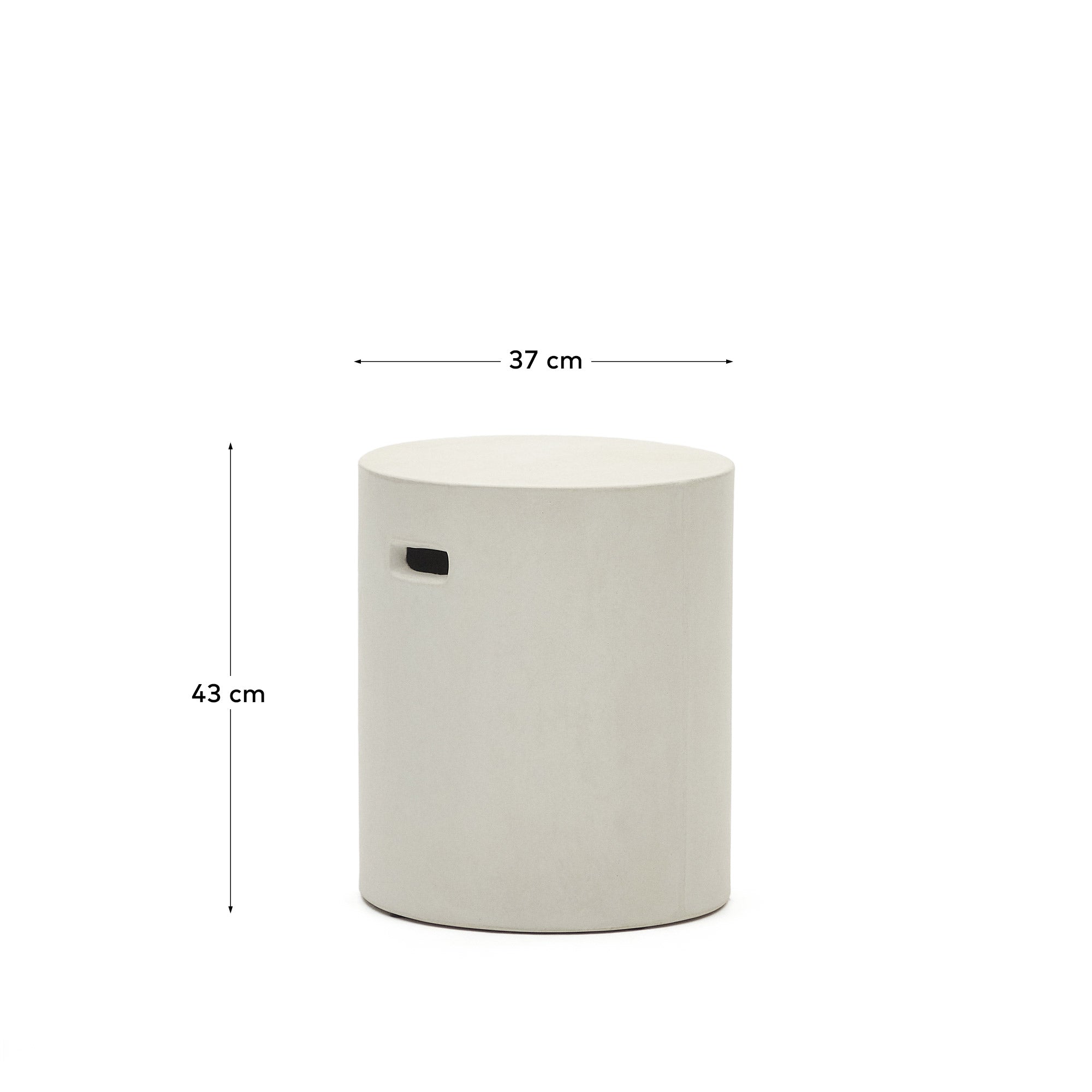Aiguablava podnožnik od belog cementa, Ø 37 cm
