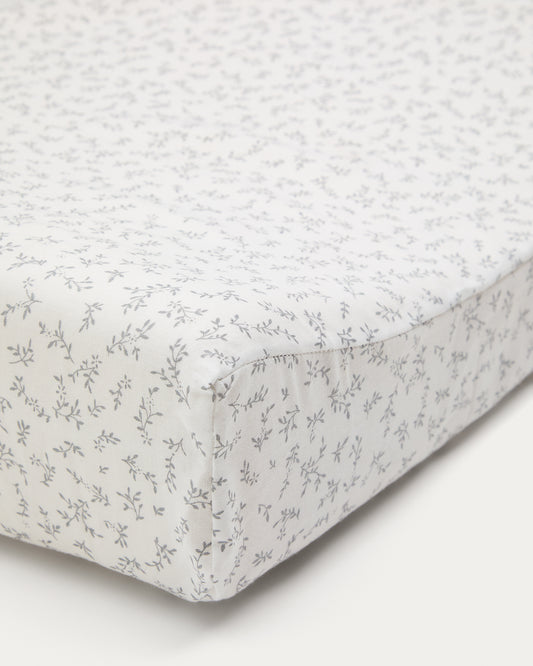 100% white cotton cover for changing mat Olna 50 x 70 cm