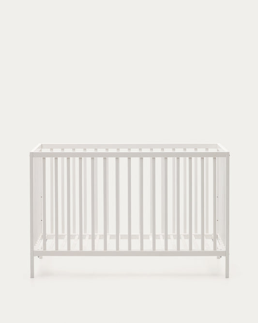 Krevet od punog jasenovog drveta Shantal u bijeloj boji, 60 x 120 cm