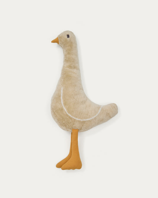 Milo beige, in the shape of a goose, cotton pillow, 50 cm