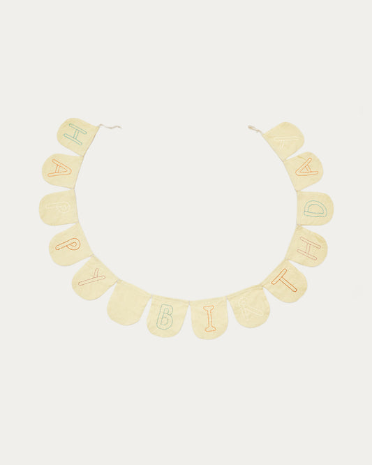 Vilka beli i žuti gerland 100% pamuk 250 cm