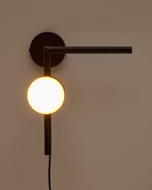 Orey black metal wall lamp with multiple reflectors