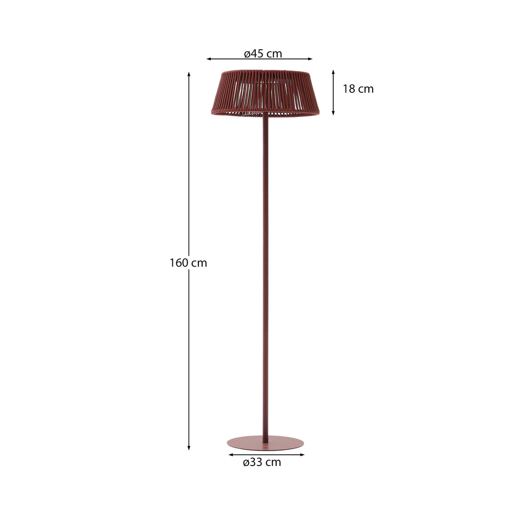 Aldet spoljna solarna podna lampa u sivom kablu Ø46cm