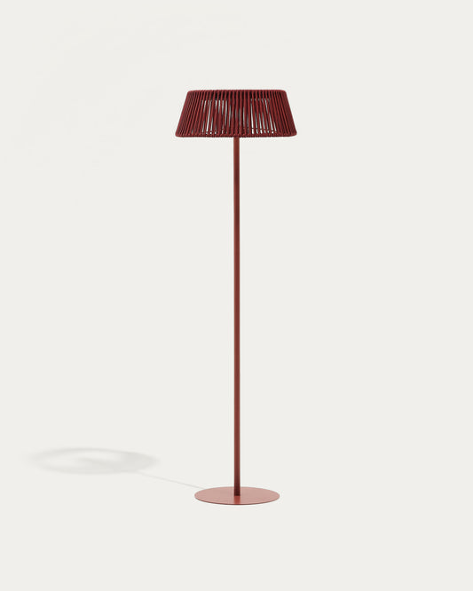 Aldet outdoor solar floor lamp in terracotta cable Ø46cm