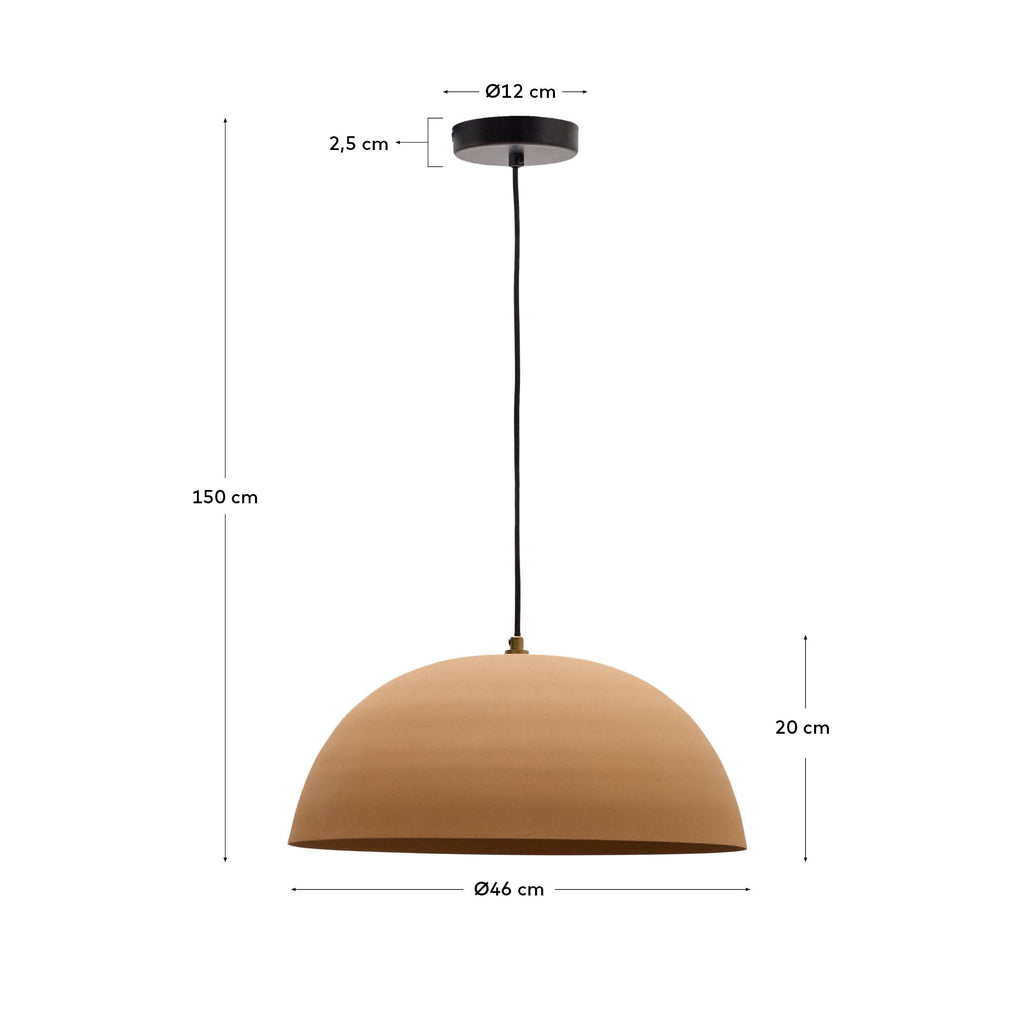 Nibla plafonska lampa od metala sa efektom terakote Ø46cm