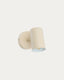 Manie metal wall-mounted light fixture with beige textured finish