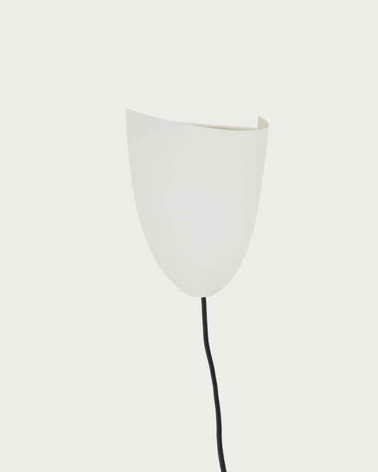 Nibla zidna svetiljka od belog metala sa efektom gline