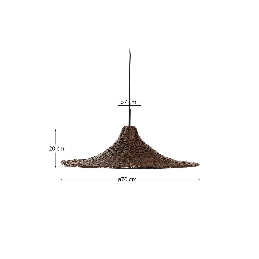 Bladia plafonska lampa od ratana sa braon završnom obradom Ø70cm