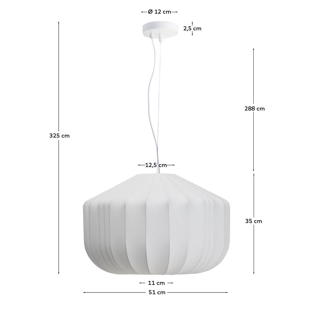 Somar ceiling lamp made of synthetic fibers and steel rods Ø51 cm