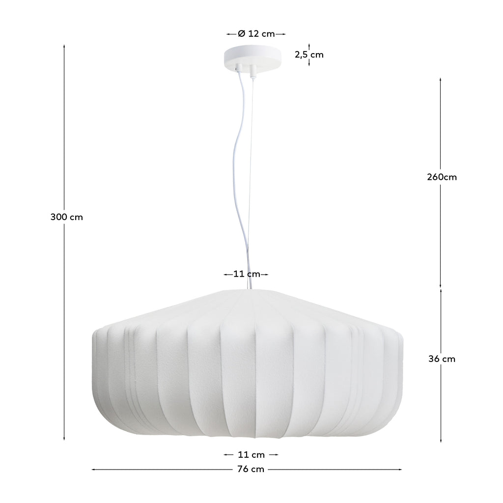 Somar ceiling lamp made of synthetic fibers and steel rods Ø76 cm