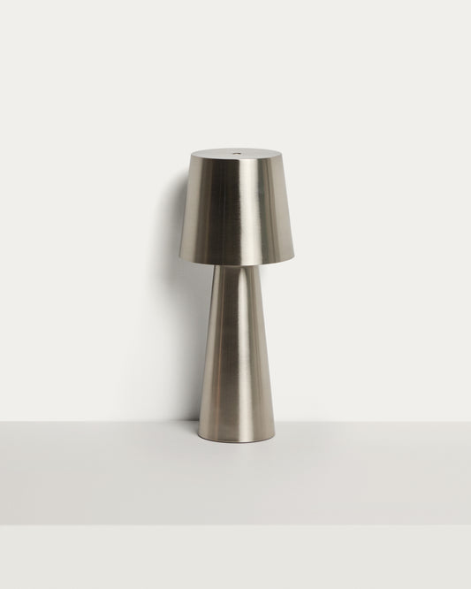 Arenys velika stona lampa od metala sa sjajnom srebrnom završnom obradom