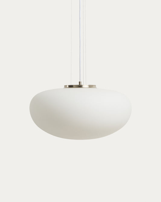 Ardali plafonska lampa od dimljenog stakla i čelika sa brušenom završnom obradom, Ø50cm