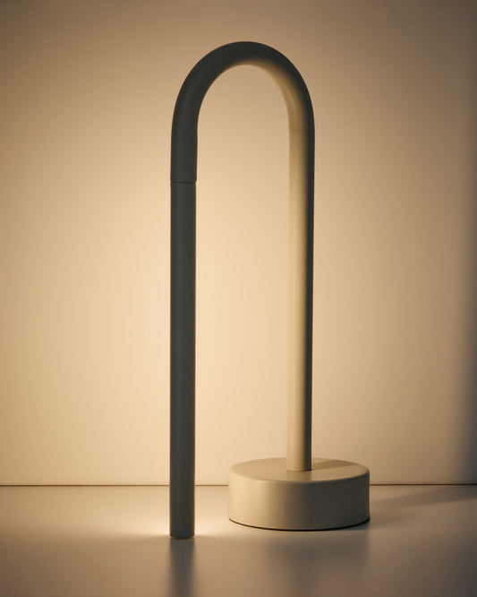 Bow siva aluminijumska prenosiva stona lampa