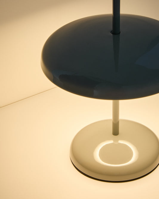 Porte light green metal portable table lamp