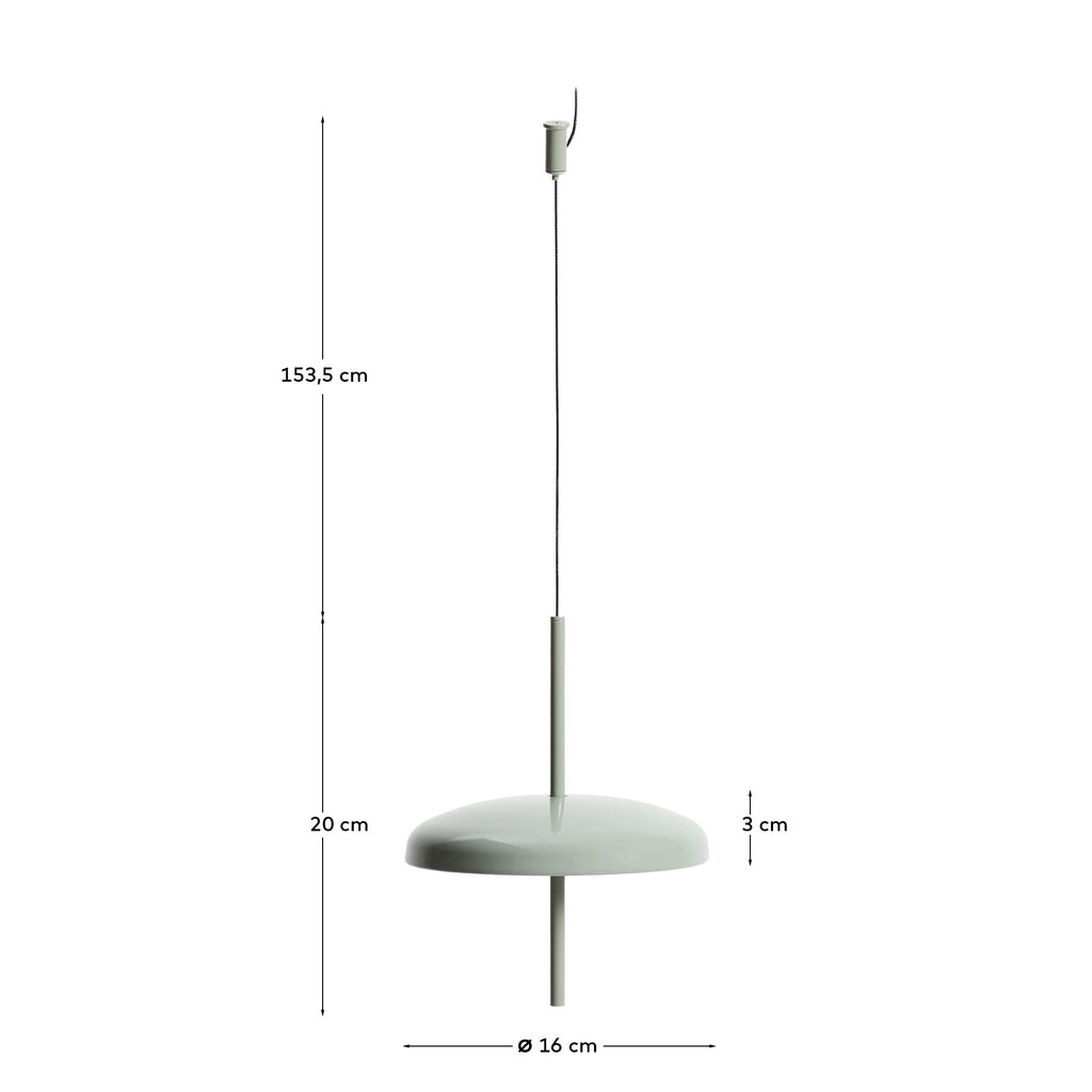 Porte light green aluminum portable ceiling lamp Ø 16 cm