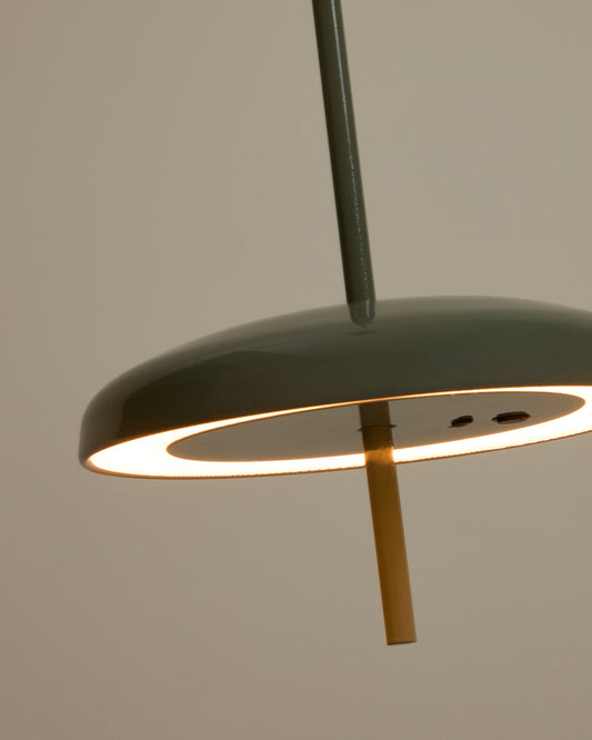 Porte light green aluminum portable ceiling lamp Ø 16 cm