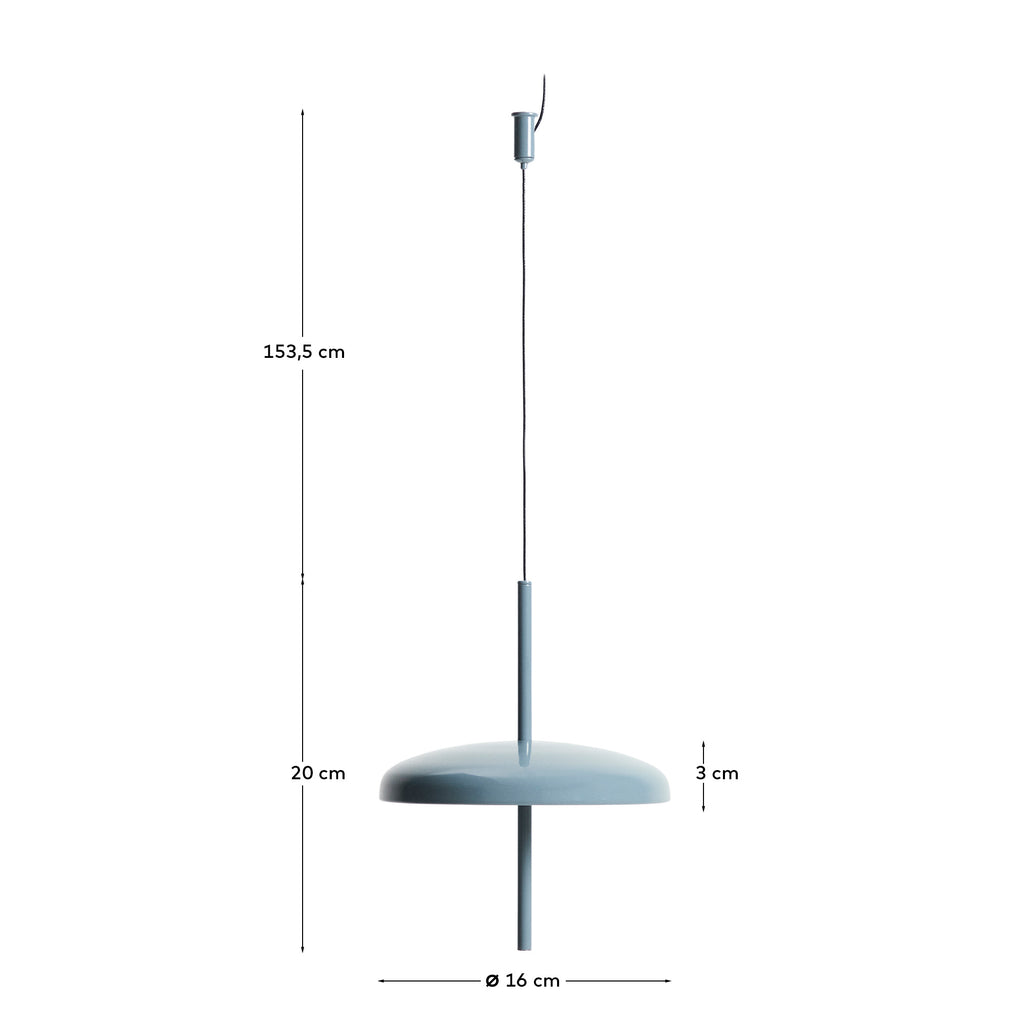 Porte blue aluminum portable ceiling lamp Ø 16 cm
