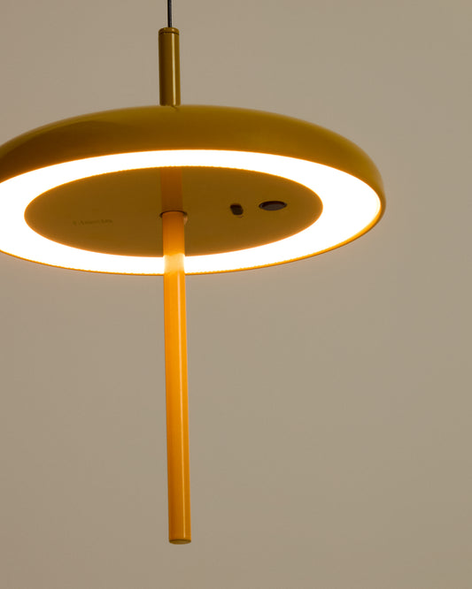 Porte yellow aluminum portable ceiling lamp Ø 16 cm