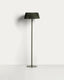 Aldet outdoor solar floor lamp in green flat rope cord with metal base Ø46cm
