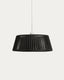 Aldet abažur za plafonsku lampu od crnog pljosnatog kanapa, Ø46cm