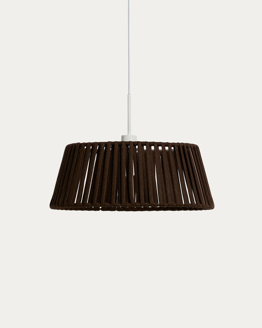 Aldet abažur za plafonsku lampu od braon pljosnatog kanapa, Ø46cm