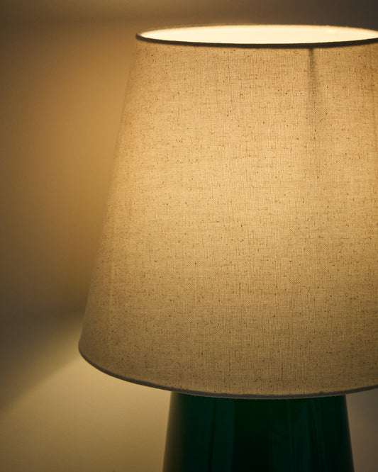 Odra table lamp made of green ceramic, glossy finish