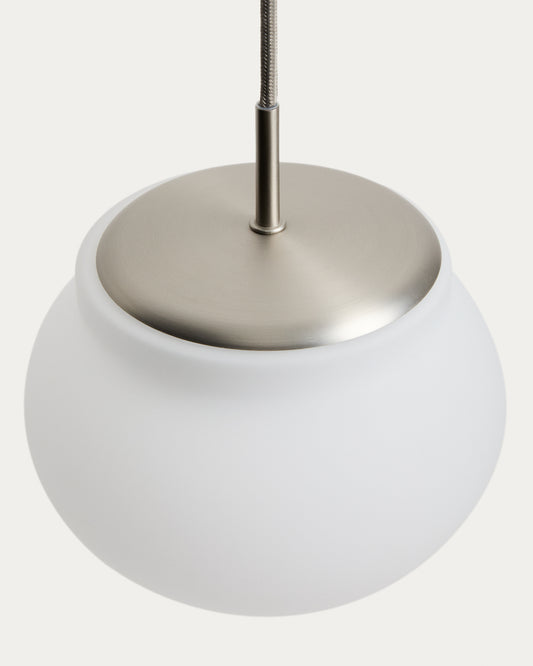 Plafonska LED lampa Leruna od glaziranog stakla i metala sa galvanizovanom završnom obradom Ø 20 cm