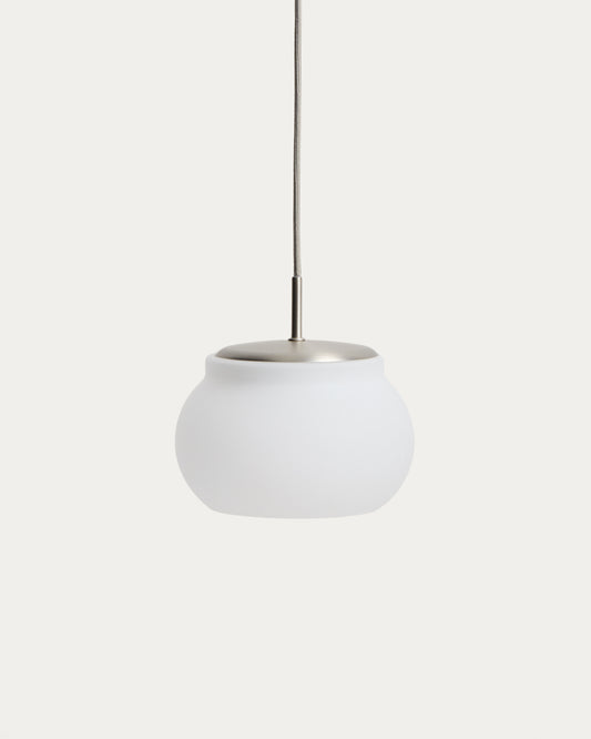 Plafonska LED lampa Leruna od glaziranog stakla i metala sa galvanizovanom završnom obradom Ø 20 cm