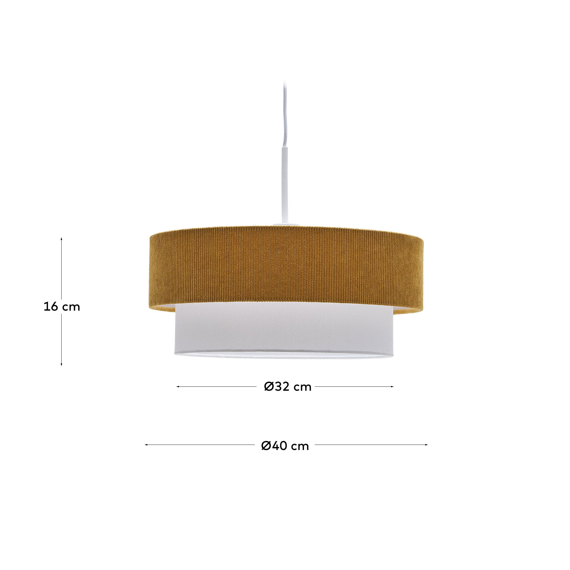 Bianella plafonska lampa od pamuka i somota boje slačice, Ø 40 cm