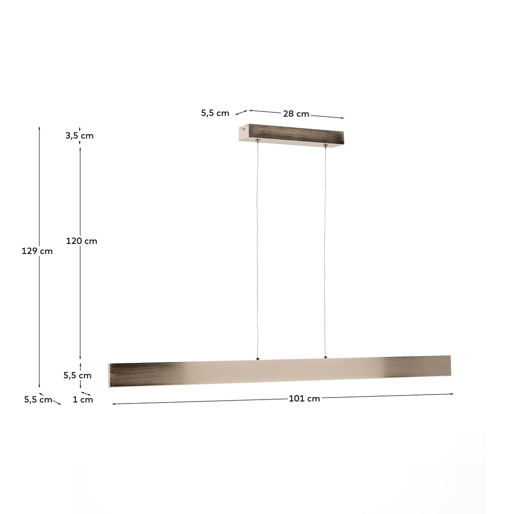 Boadella aluminijumska plafonska lampa sa srebrno brušenom završnom obradom