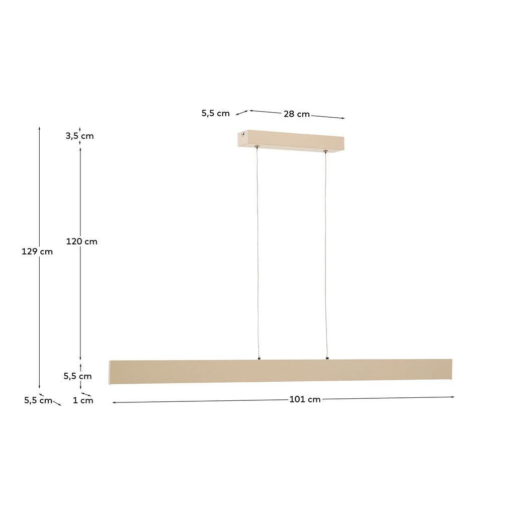 Boadella aluminijumska plafonska lampa sa bež farbanom završnom obradom