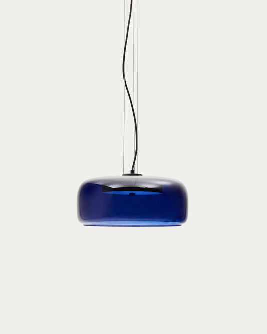 Reig plava staklena plafonska lampa, Ø 38 cm