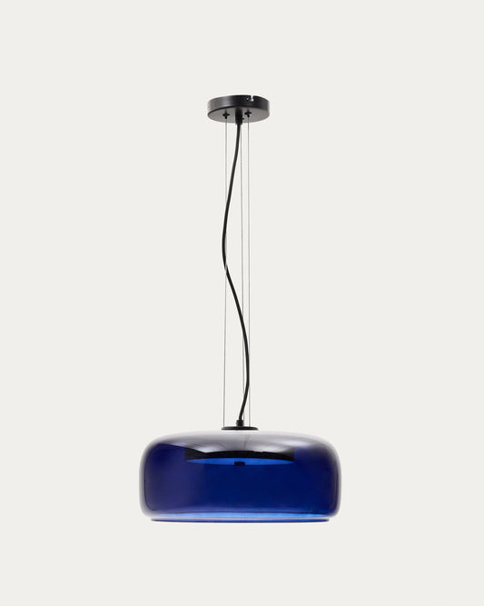 Plafonska lampa Reig plava staklena, Ø 38 cm