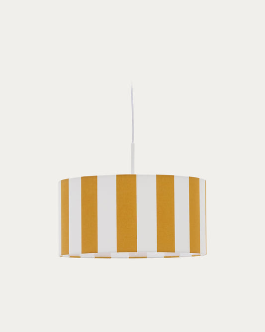 Ciral abažur za plafonsku lampu sa žutim i belim prugama, Ø 40 cm