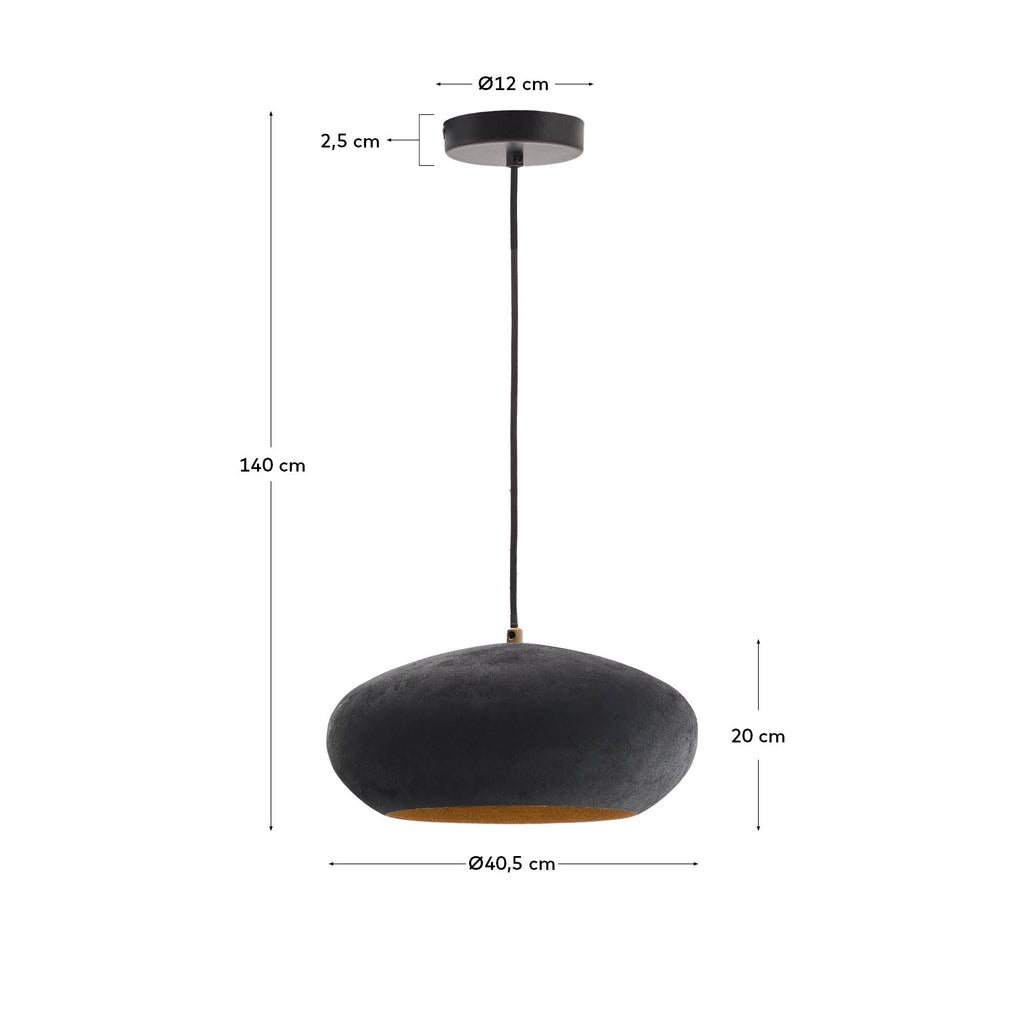 Inda metalna plafonska lampa u crnoj boji, Ø 30 cm