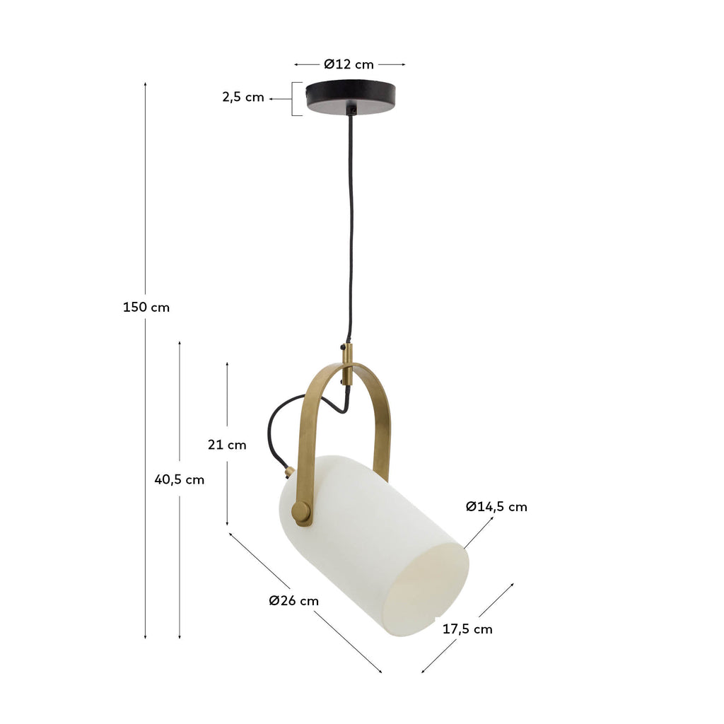 Plafonska lampa Reisy od zastakljenog stakla, Ø14 cm